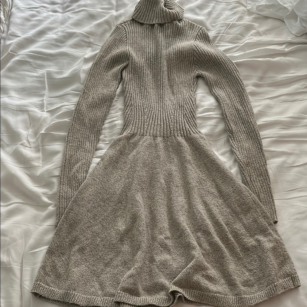 abercrombie tan sweater dress